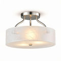 Lampa sufitowa z przezroczystym kloszem 30 x 30 x 15cm ze stali nierdzewnej